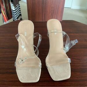 Fashion Nova heeled strappy sandal